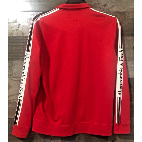 Abercrombie & Fitch L Y2K Logo Sleeve Vtg Mens Full Zip Sweatshirt Jacket Preppy - Picture 9 of 9